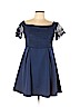 Francesca's Blue Casual Dress Size L - photo 1
