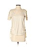 Tracy Reese 100% Polyester Ivory Faux Leather Top Size P (petite) - photo 1