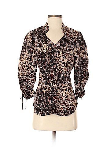 Etcetera 3/4 Sleeve Silk Top (view 1)