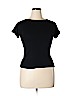 Per Se By Carlisle Black Short Sleeve Top Size L - photo 1
