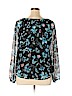White House Black Market 100% Polyester Black Long Sleeve Blouse Size 12 - photo 2