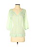 Ann Taylor LOFT 100% Polyester Green 3/4 Sleeve Blouse Size S (petite) - photo 1