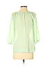 Ann Taylor LOFT 100% Polyester Green 3/4 Sleeve Blouse Size S (petite) - photo 2