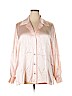 Linda Allard Ellen Tracy 100% Silk Pink Long Sleeve Silk Top Size 24 - photo 1