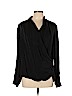 Carrie Parry 100% Cupro Black Long Sleeve Blouse Size L - photo 1