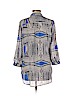 Truth 100% Polyester Blue Long Sleeve Blouse Size L - photo 2