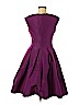 Oscar De La Renta 100% Silk Purple Cocktail Dress Size 12 - photo 2