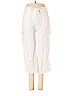 J. Peterman 100% Linen White Cargo Pants Size 2 - photo 1