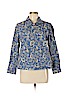 Haymaker 100% Cotton Blue Long Sleeve Button-Down Shirt Size M (petite) - photo 1
