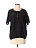 Club Monaco 100% Silk Black Short Sleeve Silk Top Size XS - photo 1