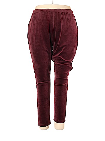 Woman Within Velour Pants - front
