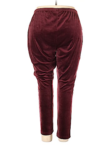 Woman Within Velour Pants - back