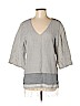 E3 by Etcetera 100% Polyester Gray 3/4 Sleeve Blouse Size S - photo 1