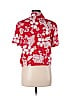Sunset Cove Denim Women Short Sleeve Button-Down Shirt Size L