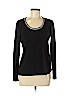 Lafayette 148 New York Black Long Sleeve Top Size M - photo 1