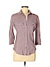 James Perse 100% Cotton Purple 3/4 Sleeve Button-Down Shirt Size Med (2) - photo 1