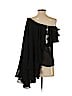 Michael Kors 100% Silk Black Long Sleeve Silk Top Size 4 - photo 2