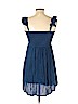 Francesca's 100% Rayon Blue Casual Dress Size L - photo 2