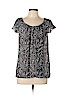 Spense 100% Polyester Black Short Sleeve Blouse Size L - photo 1