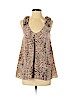 Rebecca Taylor 100% Silk Tan Sleeveless Silk Top Size 0 - photo 1