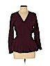 Ann Taylor LOFT Burgundy Long Sleeve Blouse Size L - photo 1