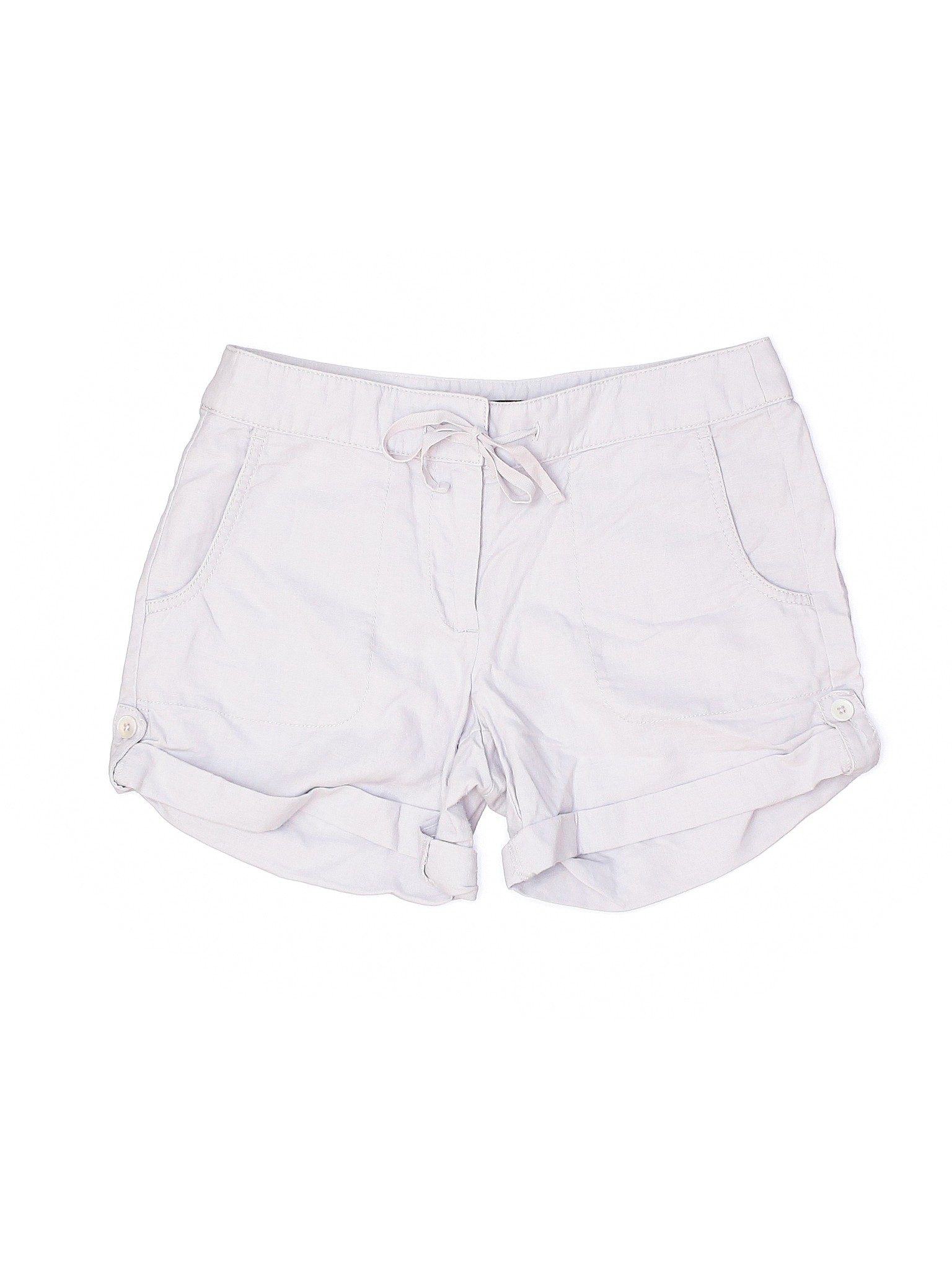 J.Crew Factory Store Solid White Gray Shorts Size 4 - 79% off | thredUP