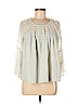 Lucky Brand Gray 3/4 Sleeve Blouse Size M - photo 1