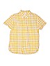 Crewcuts 100% Cotton Checkered-gingham Yellow Short Sleeve Button-Down Shirt Size 8 - photo 1
