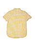 Crewcuts 100% Cotton Checkered-gingham Yellow Short Sleeve Button-Down Shirt Size 8 - photo 2