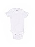 Gerber 100% Cotton Solid White Short Sleeve Onesie Size 0-3 mo - photo 1