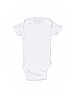 Gerber 100% Cotton Solid White Short Sleeve Onesie Size 0-3 mo - photo 2