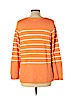 J.jill 100% Cotton Orange Pullover Sweater Size L (petite) - photo 2