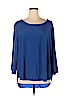 Hot Ginger 100% Rayon Blue 3/4 Sleeve Blouse Size 2XL - photo 1