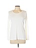 Reaction for J.Jill 100% Pima Cotton White Long Sleeve T-Shirt Size M - photo 1