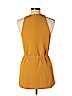 Theory 100% Polyester Yellow Sleeveless Blouse Size M - photo 2