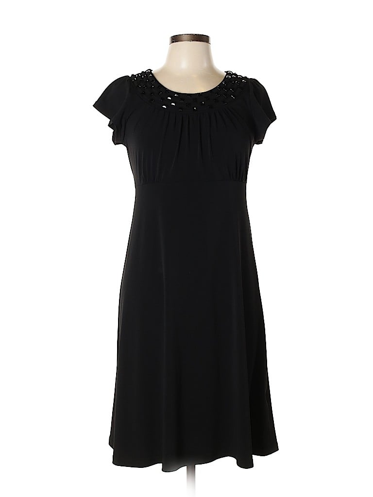 Apt. 9 Solid Black Casual Dress Size M - 44% off | thredUP