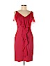 Valentino 100% Silk Red Cocktail Dress Size 6 - photo 1