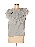 Zara Gray Short Sleeve Blouse Size M - photo 1