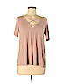 Topshop Tan Short Sleeve Top Size 6 - photo 1
