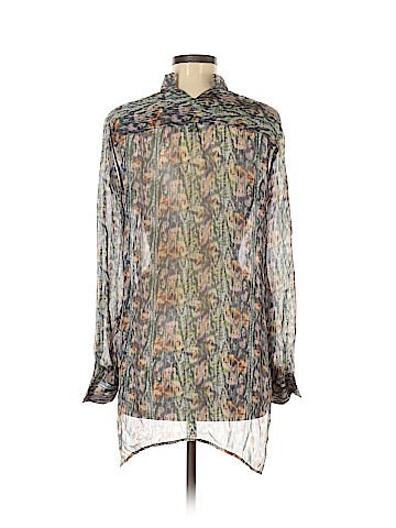 Theyskens' Theory Long Sleeve Silk Top (view 2)