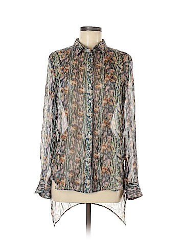 Theyskens' Theory Long Sleeve Silk Top (view 1)