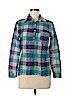 Unbranded 100% Linen Purple Long Sleeve Button-Down Shirt Size M - photo 1