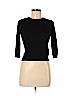 August Silk 100% Cotton Black Pullover Sweater Size M (petite) - photo 1