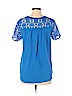 Rebecca Taylor 100% Silk Blue Short Sleeve Silk Top Size 6 - photo 2