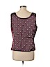 Tahari by ASL 100% Polyester Burgundy Sleeveless Blouse Size 16 - photo 2