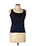 Karen Millen 100% Silk Blue Sleeveless Silk Top Size 4 - photo 1