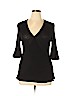 Eri + Ali Black 3/4 Sleeve Top Size XL - photo 1