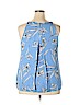 Zac & Rachel 100% Polyester Blue Sleeveless Blouse Size XL - photo 2
