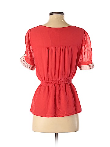 Odille Short Sleeve Silk Top (view 2)