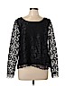 Ella Moss 100% Polyester Black Long Sleeve Blouse Size L - photo 1